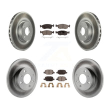 Charger l'image dans la galerie, Front Rear Coated Disc Brake Rotors And Ceramic Pads Kit For Fiat 500