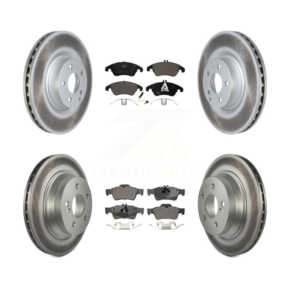 [Front+Rear] 15-16 Mercedes-Benz E400 Sedan Premium Coated Rotors & Ceramic Pads Brake Kit For Max Braking