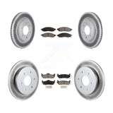 [Front+Rear] 2007 Nissan TITAN From 04 07 Premium Coated Rotors & Ceramic Pads Brake Kit For Max Braking