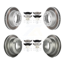 Charger l&#39;image dans la galerie, Front Rear Coated Disc Brake Rotor And Ceramic Pad Kit For Ford F-450 Super Duty