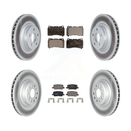 [Front+Rear] 2017-2019 Tesla X S Premium Coated Rotors & Ceramic Pads Brake Kit For Max Braking