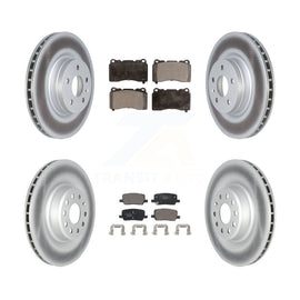 [Front+Rear] 2017-2019 Tesla X S Premium Coated Rotors & Ceramic Pads Brake Kit For Max Braking