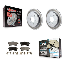 [Rear] 17-19 Nissan Armada With Solid Premium Coated Rotors & Ceramic Pads Brake Kit For Max Braking