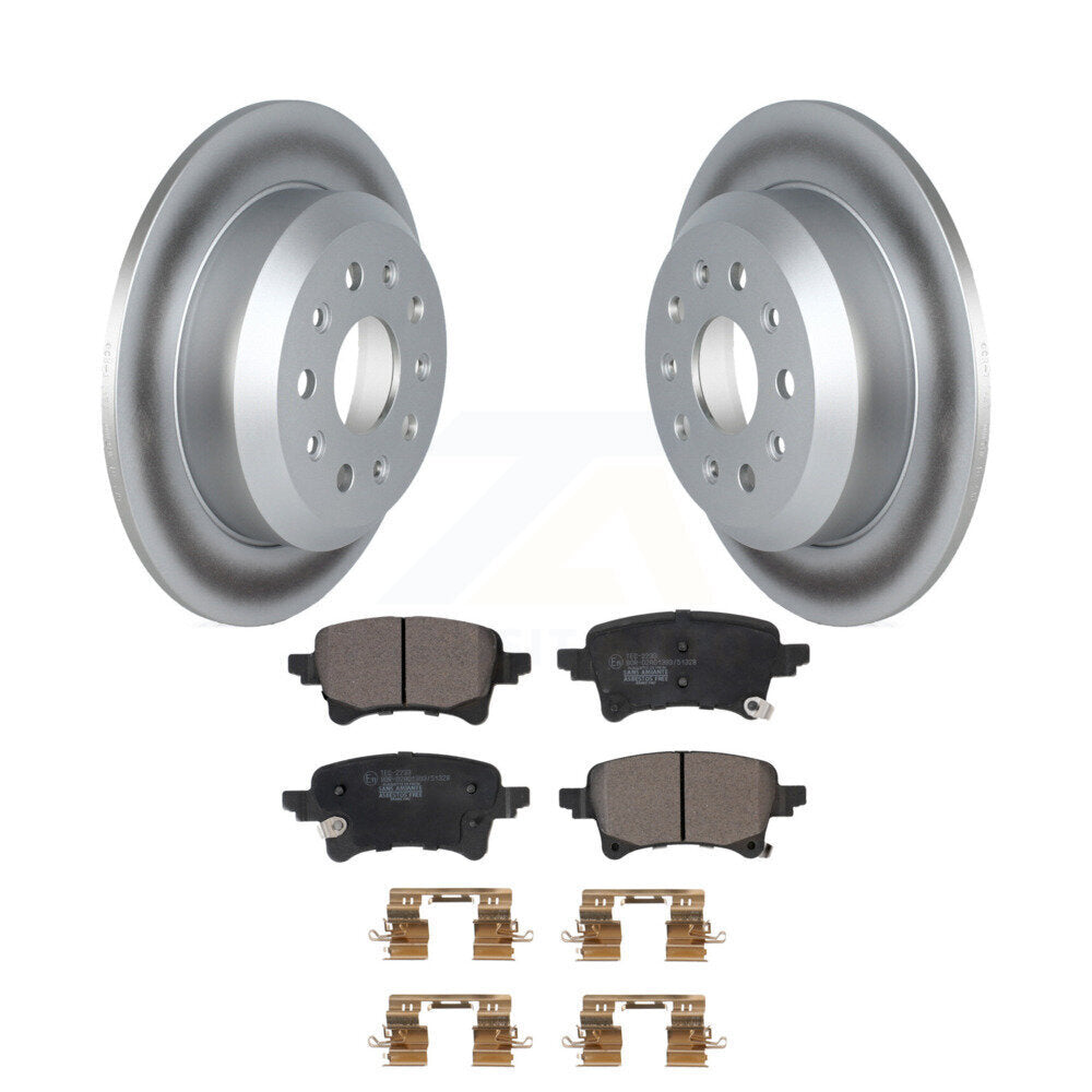 Rear Coated Disc Brake Rotors And Ceramic Pads Kit For Jeep Wrangler