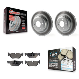 [Rear] 2012 BMW X1 xDrive28i Premium Coated Rotors & Ceramic Pads Brake Kit For Max Braking