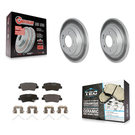 [Rear] 2020-2022 Kia Soul 1.6L Premium Coated Rotors & Ceramic Pads Brake Kit For Max Braking