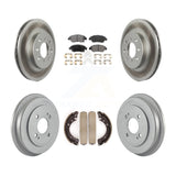 Front Rear Coated Disc Brake Rotors Ceramic Pads And Drum Kit For Honda Civic