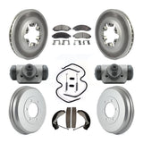 Front Rear Coated Brake Rotors Ceramic Pad Drum Kit (9Pc) For Chevrolet Colorado