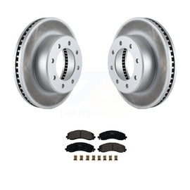 [Front] 2019-2022 Ram 2500 3500 Premium Coated Rotors & Ceramic Pads Brake Kit For Max Braking