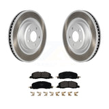 Front Coated Disc Brake Rotors Ceramic Pad Kit For Ford Explorer Lincoln Aviator