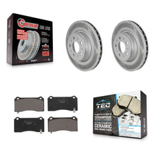Charger l'image dans la galerie, Front Coated Brake Rotors Ceramic Pad Kit For Tesla 3 With Gray Painted Calipers