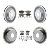 [Front+Rear] 2002-2006 Acura RSX Type-S Premium Coated Rotors & Ceramic Pads Brake Kit For Max Braking