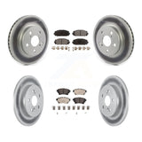 Front Rear Coated Disc Brake Rotors And Ceramic Pads Kit For Toyota Corolla