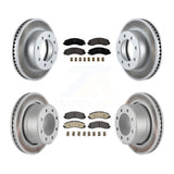 [Front+Rear] 2019-2022 Ram 2500 3500 Premium Coated Rotors & Ceramic Pads Brake Kit For Max Braking