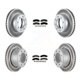 Front Rear Coated Brake Rotor Ceramic Pad Kit For Ram 3500 With Dual Wheels