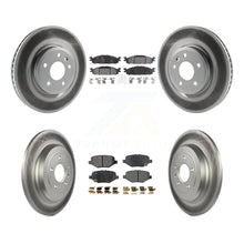 Charger l'image dans la galerie, Front Rear Coated Disc Brake Rotor &amp; Ceramic Pad Kit For 2016 Ford Explorer Base