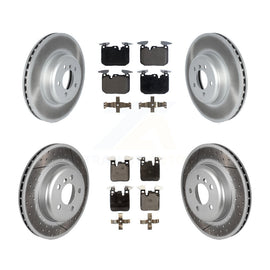 Front Rear Coated Brake Rotor Ceramic Pad Kit For BMW 335i xDrive 330i 435i 340i