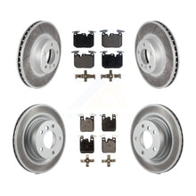 Charger l&#39;image dans la galerie, Front Rear Coated Disc Brake Rotors And Ceramic Pads Kit For BMW 328i