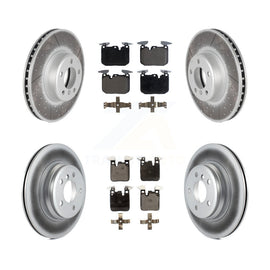 Front Rear Coated Disc Brake Rotors And Ceramic Pads Kit For BMW 428i