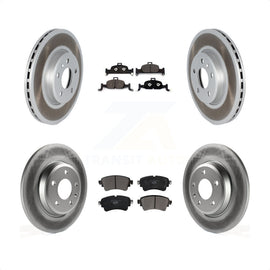 Front Rear Coated Brake Rotors Ceramic Pad Kit For 2019 Audi A4 With Solid Rotor