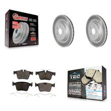 Charger l'image dans la galerie, Rear Coated Disc Brake Rotors And Ceramic Pads Kit For Jaguar XE XF