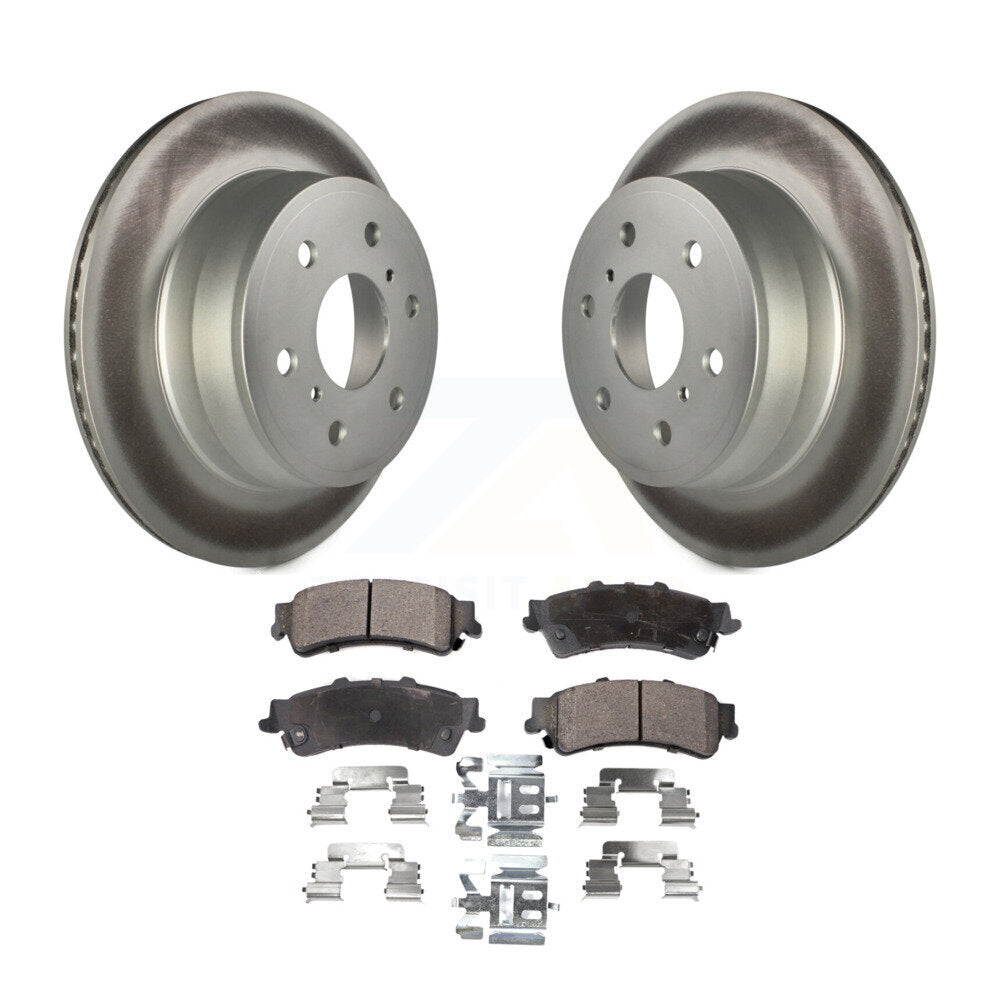 Rear Coated Disc Brake Rotors And Ceramic Pads Kit For GMC Sierra 1500 Classic