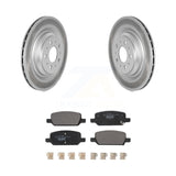 Rear Coated Brake Rotor & Ceramic Pad Kit For Tesla 3 With Gray Painted Calipers