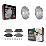 Rear Coated Brake Rotor & Ceramic Pad Kit For Tesla 3 With Gray Painted Calipers