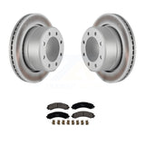 [Rear] 20-21 Ram 3500 With Dual Rear Wheels Premium Coated Rotors & Ceramic Pads Brake Kit For Max Braking