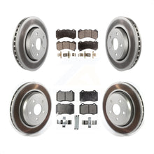 Charger l&#39;image dans la galerie, Front Rear Coated Brake Rotors Ceramic Pad Kit For 2012 Jeep Grand Cherokee 6.4L