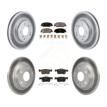 Charger l&#39;image dans la galerie, Front Rear Coated Disc Brake Rotors And Ceramic Pads Kit For Honda Civic