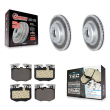 Charger l'image dans la galerie, Front Coated Brake Rotor Ceramic Pad Kit For BMW 330i With Blue Painted Calipers
