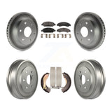 Front Rear Coated Disc Brake Rotors Ceramic Pad And Drum Kit For GMC Sierra 1500