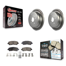 Load image into Gallery viewer, Rear Coated Disc Brake Rotors And Ceramic Pads Kit For Toyota Highlander