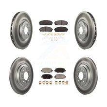 Charger l&#39;image dans la galerie, Front Rear Coated Disc Brake Rotors And Ceramic Pads Kit For Jeep Cherokee