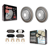 Rear Coated Disc Brake Rotors And Ceramic Pads Kit For Genesis G70 Kia Stinger G80 KGT-103516