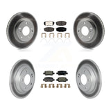 Front Rear Coated Brake Rotors Ceramic Pad Kit For Kia Seltos With Electric Parking KGT-104369
