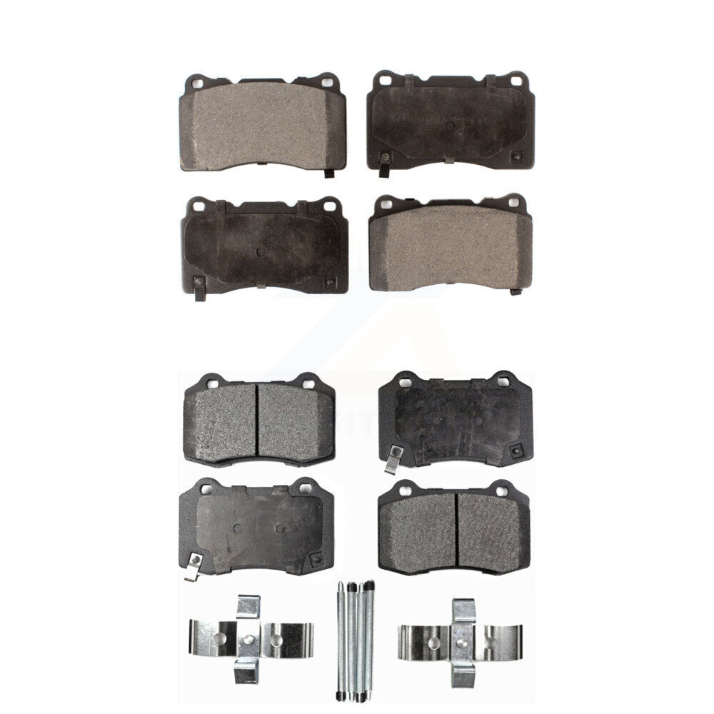 Front Rear Ceramic Brake Pads Kit For Cadillac CTS Tesla STS X S