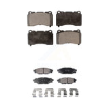 Front Rear Ceramic Brake Pads Kit For 2014 Subaru WRX With 15