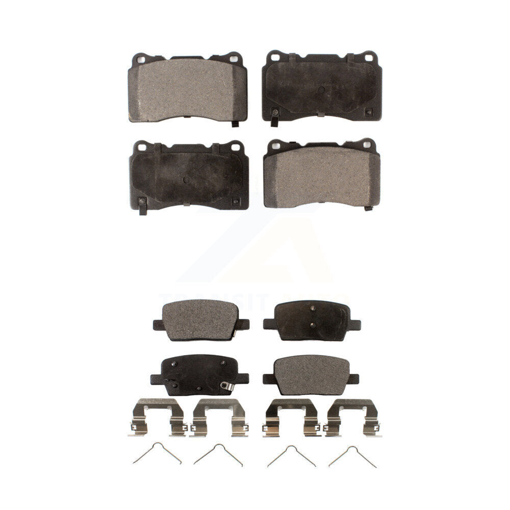 Front Rear Ceramic Brake Pads Kit For Chevrolet Camaro Cadillac CT6