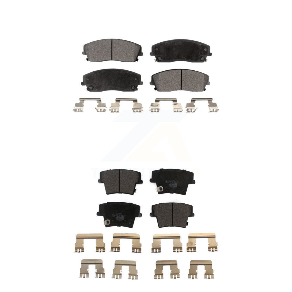 Front & Rear Ceramic Brake Pads For Chrysler 300, Dodge Charger, Challenger, Magnum – 8-Piece Set With Hardware