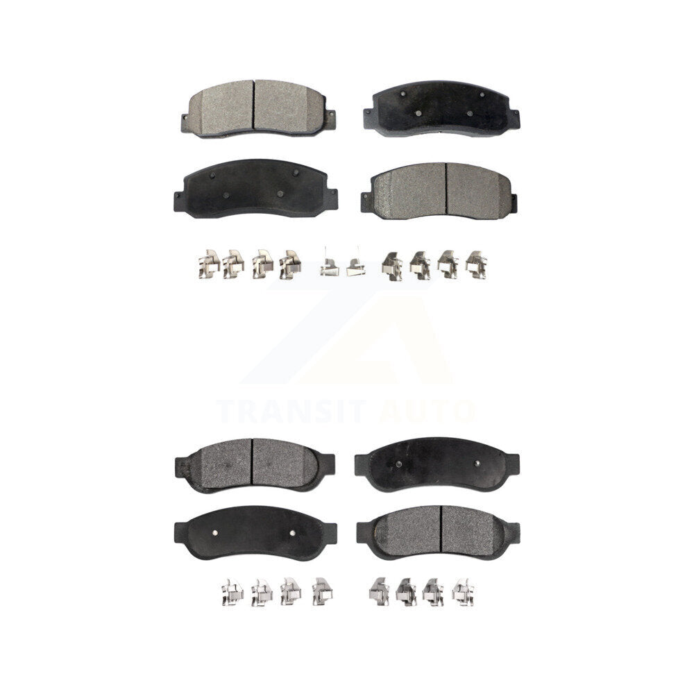 Front Rear Ceramic Brake Pads Kit For Ford F-250 Super Duty F-350 F-450