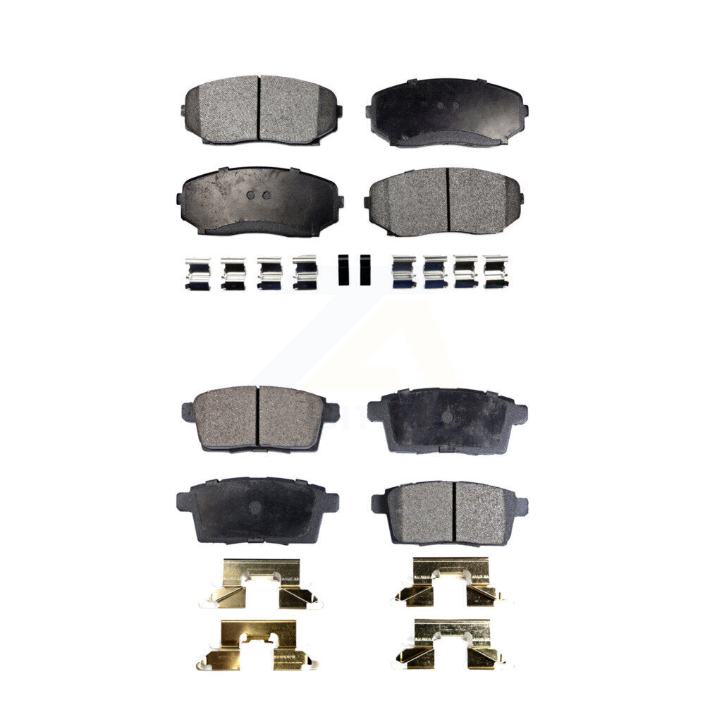 Front Rear Ceramic Brake Pads Kit For Ford Edge Mazda CX-9 CX-7 Lincoln MKX