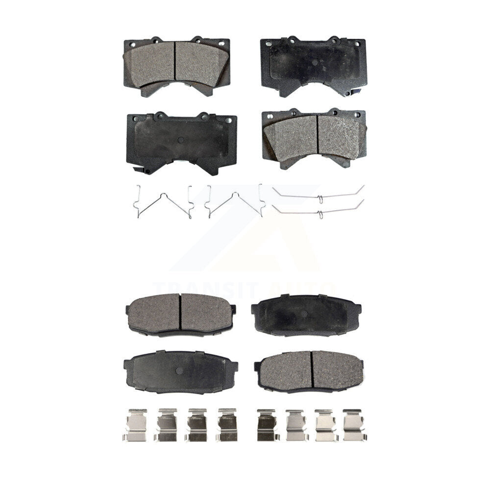 Front Rear Ceramic Brake Pads Kit For Toyota Tundra Sequoia Lexus LX570 Land