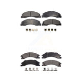 Front Rear Ceramic Brake Pads Kit For Ford E-350 Super Duty E-250 E-150 E-450