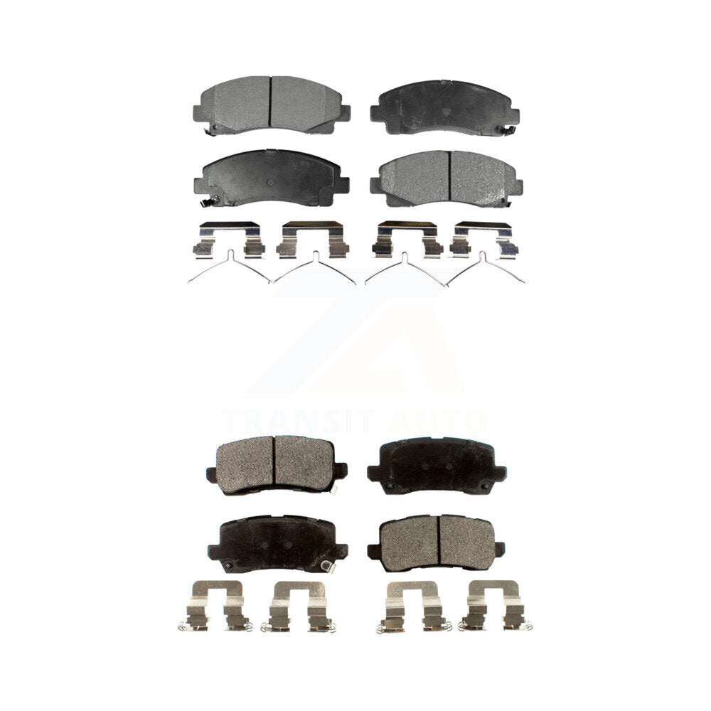 Front Rear Ceramic Brake Pads Kit For 2015-2020 Acura TLX