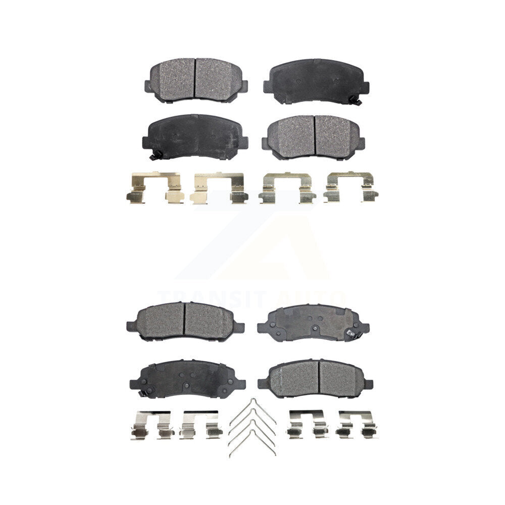 Front Rear Ceramic Brake Pads Kit For 2013-2016 Dodge Dart