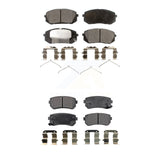 Front Rear Ceramic Brake Pads Kit For Hyundai Sonata With Manual Parking