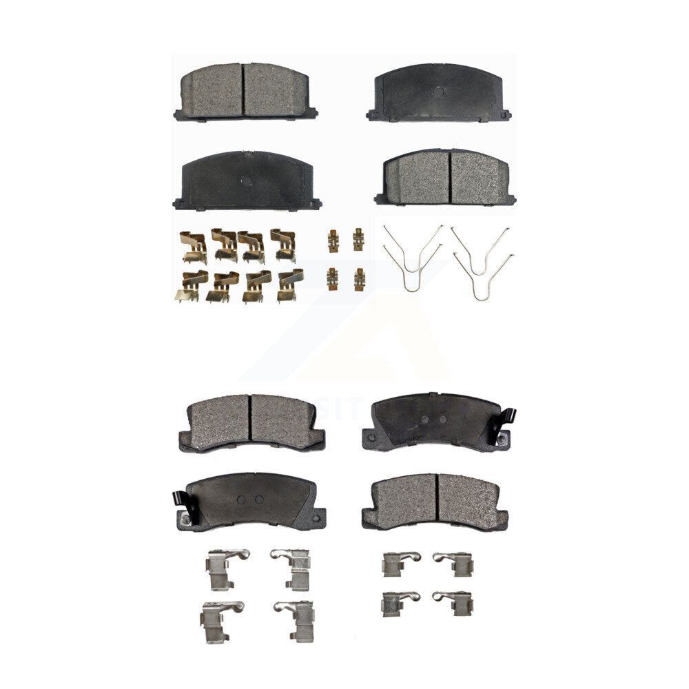 Front Rear Ceramic Brake Pads Kit For Toyota Corolla Celica Geo Prizm Chevrolet