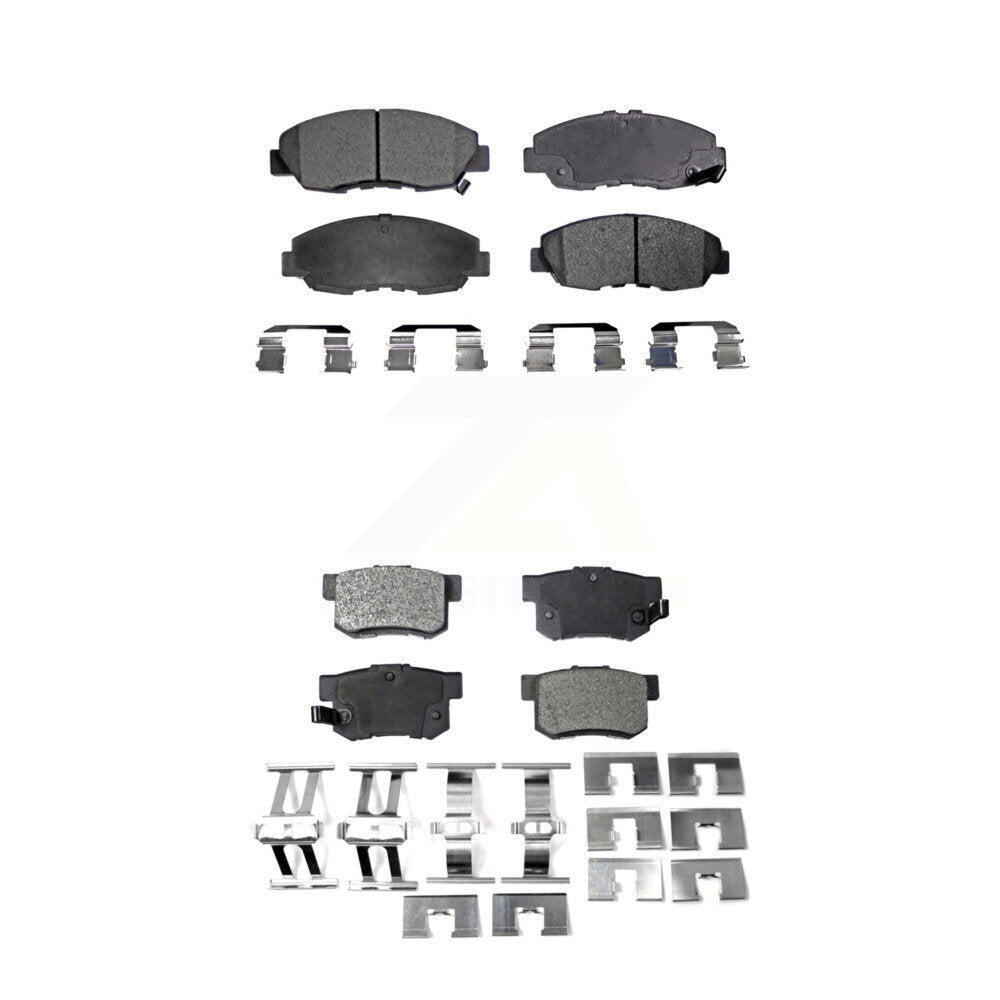 Front Rear Ceramic Brake Pads Kit For Honda Civic Accord Acura EL